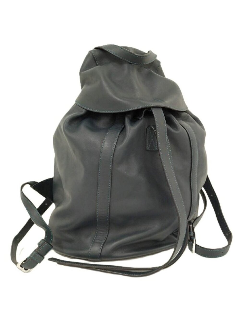 Loewe Drawstring Backpack Leather Green